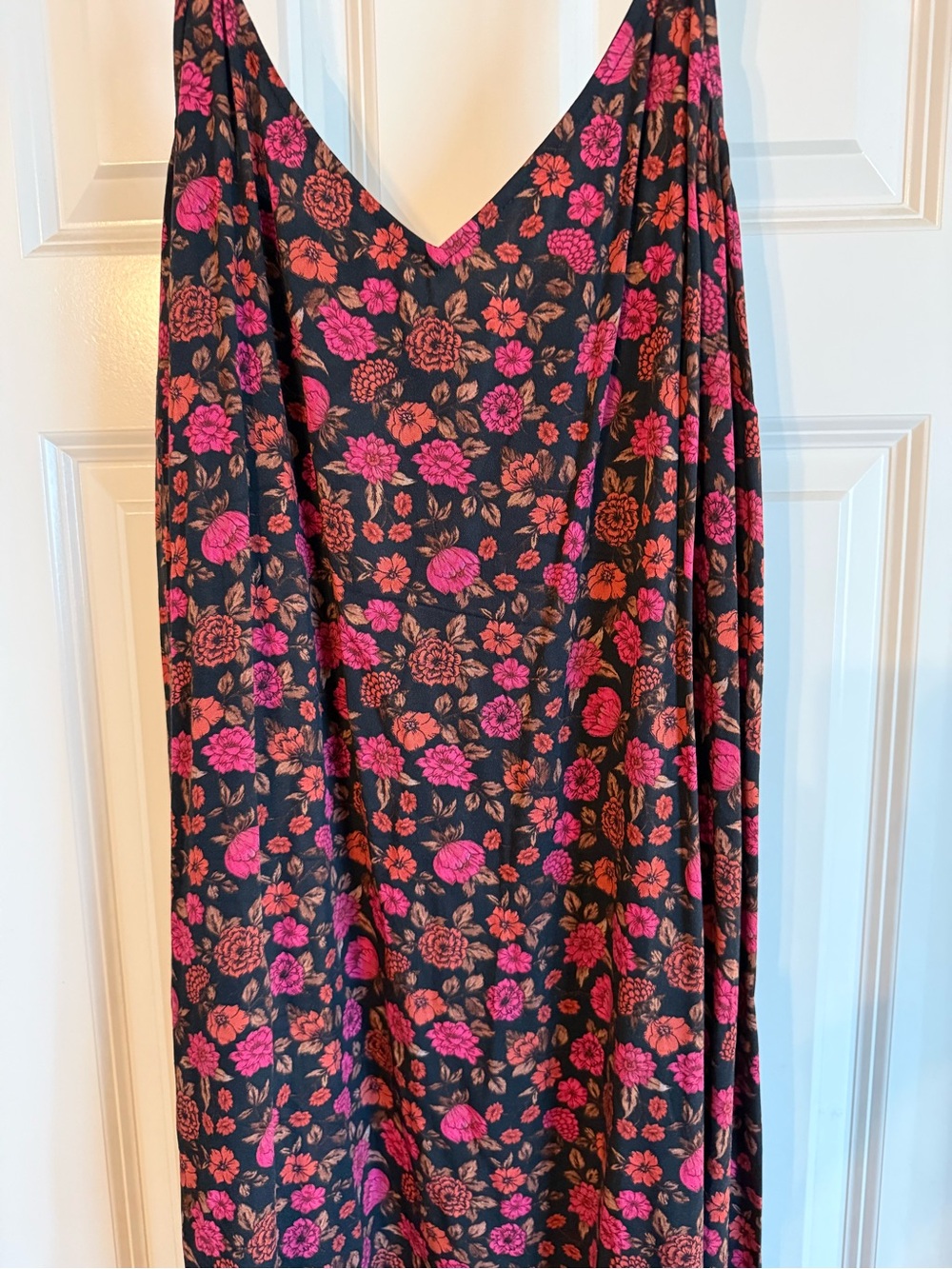 Torrid Slip Dress with Pink and Coral Floral Print